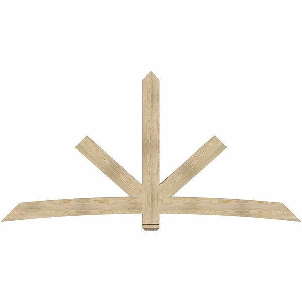 Ekena Millwork Alberta Rough Sawn Timber Gable Bracket, Douglas Fir, 108"W x 54"H x 6"D x 6"F, 12/12 Pitch GBW108X54X0606ALB00RDF - main